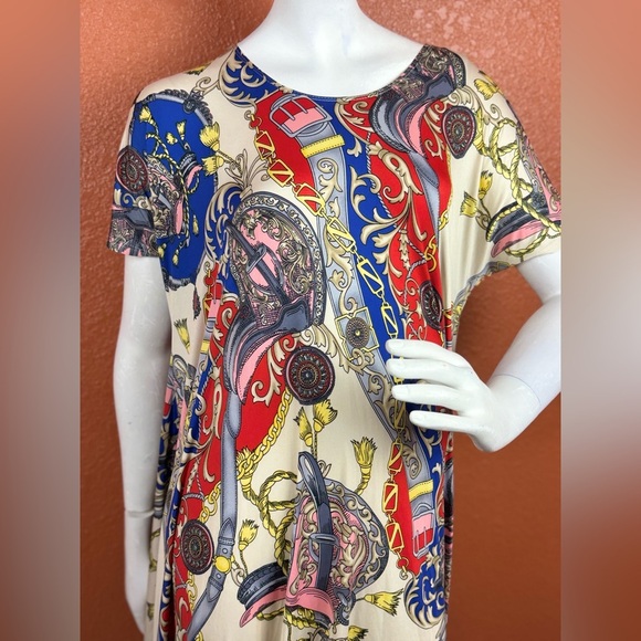 Love in Red and Blue High Low Dress one size. E82 - Picture 9 of 14